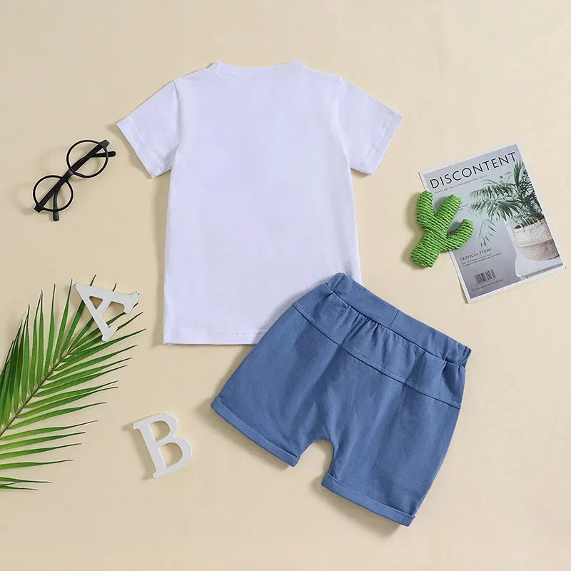 2Pcs Summer Baby Boy Short Sleeve Set