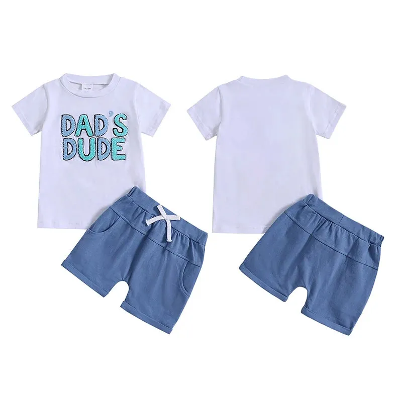 2Pcs Summer Baby Boy Short Sleeve Set