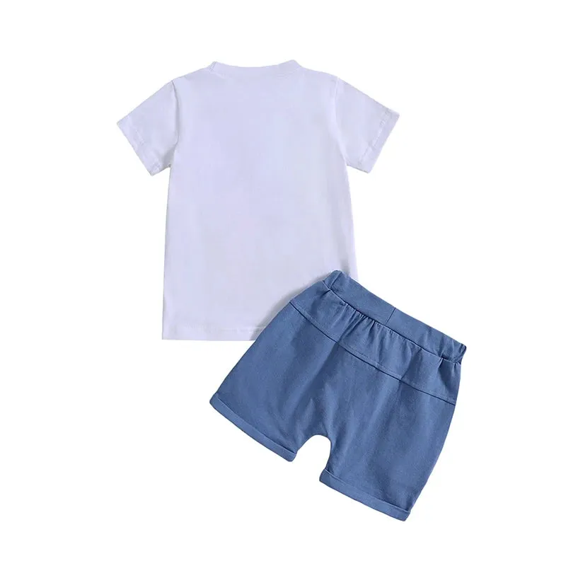 2Pcs Summer Baby Boy Short Sleeve Set