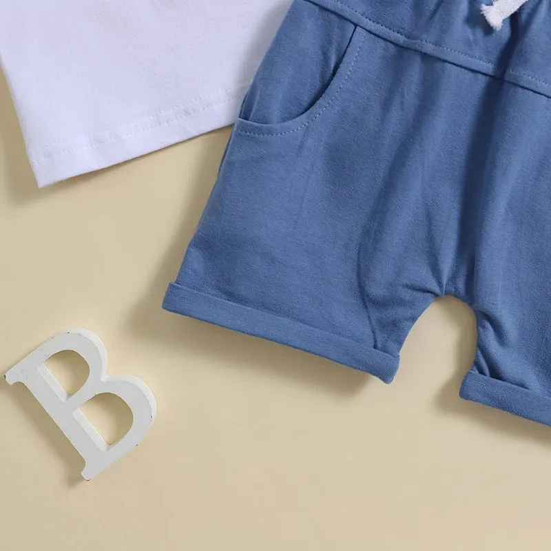 2Pcs Summer Baby Boy Short Sleeve Set