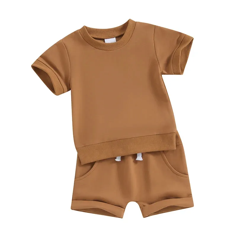 2Pcs Toddler Baby Boy Summer Clothes Set