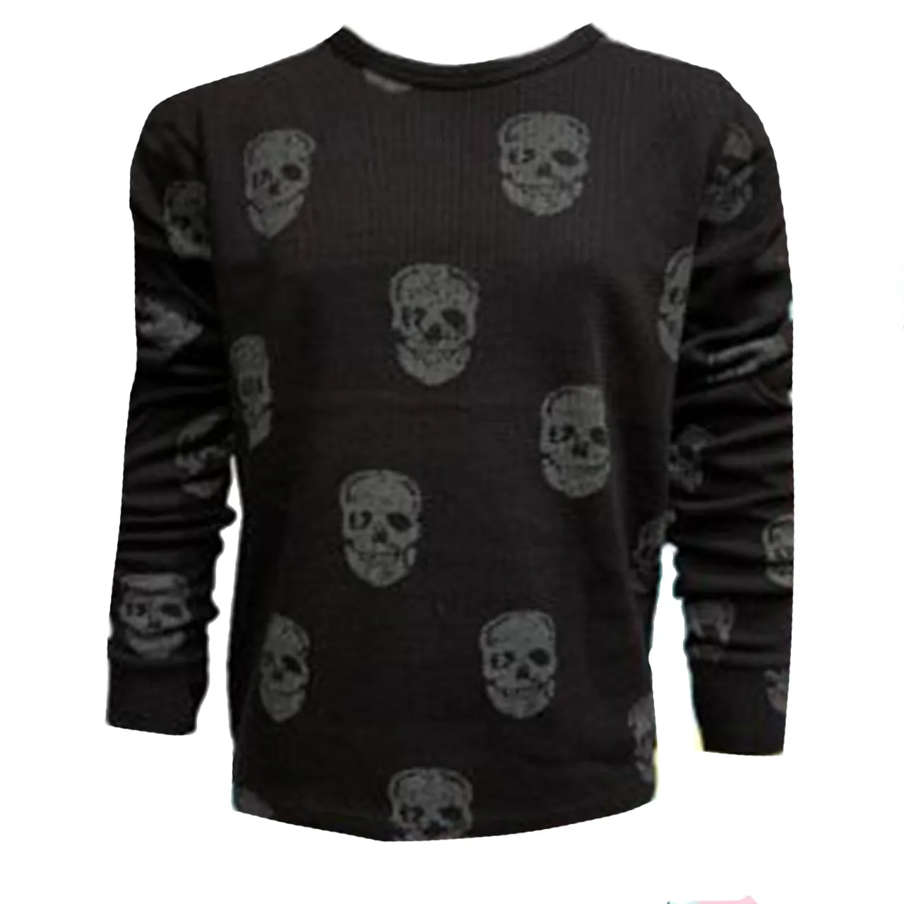 Allover Skull Thermal Crew