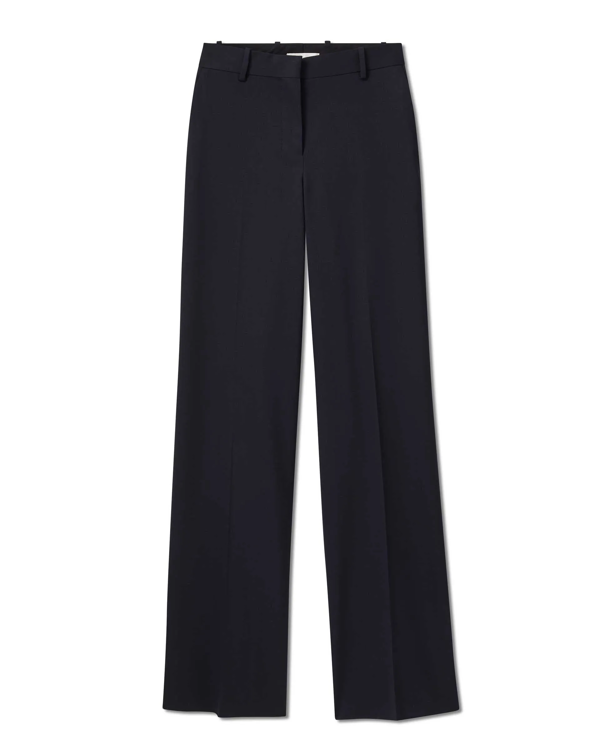 Anya Trousers in Starched Wool, Navy