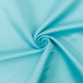 Aqua Sky Blue Solid Poly Bridal Satin Woven Fabric