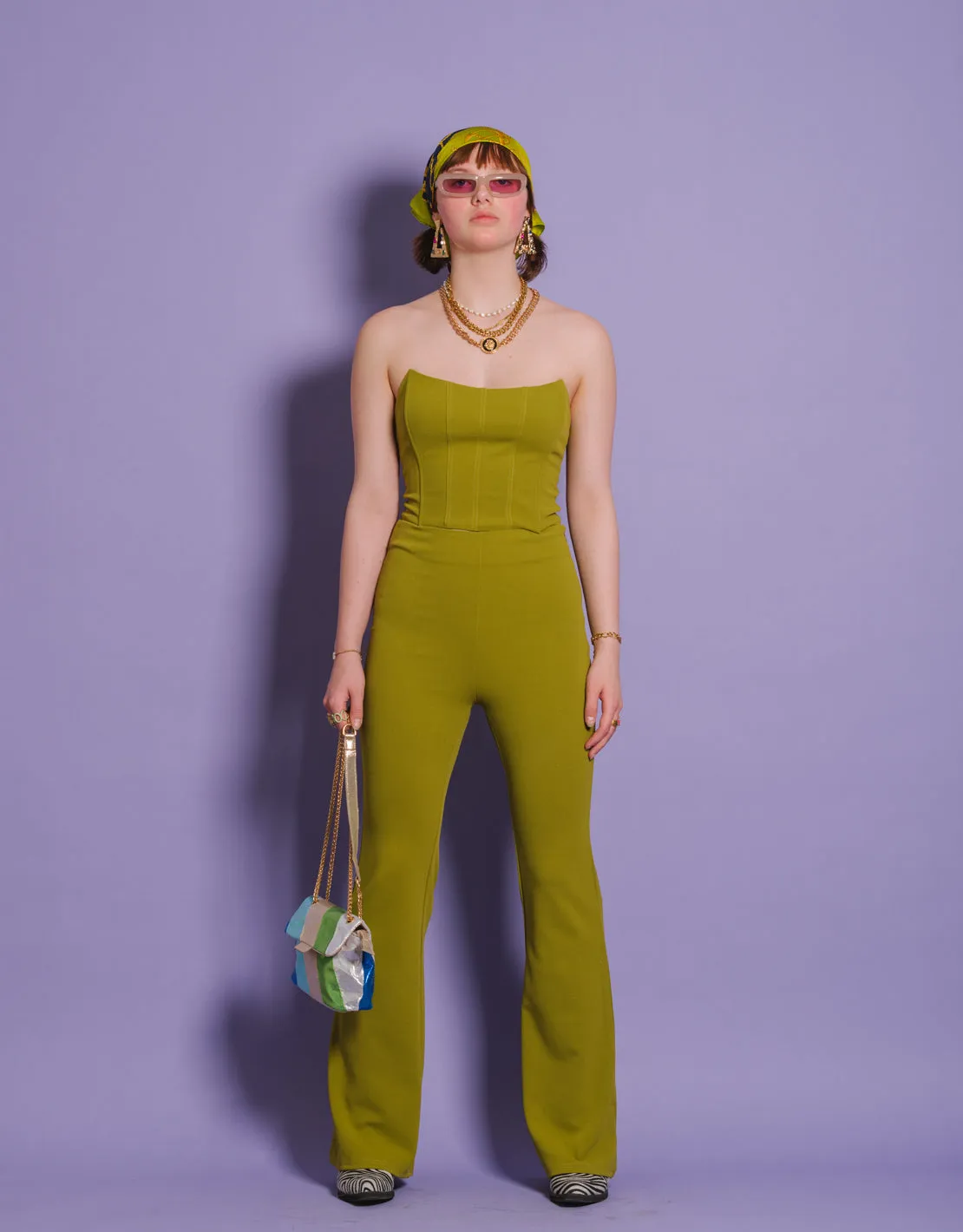 Basic flared trousers