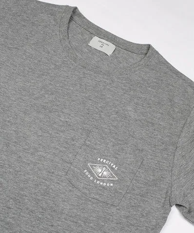 Basic Grey Pocket Logo Tee