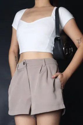 Beige Xerox Tailored Shorts