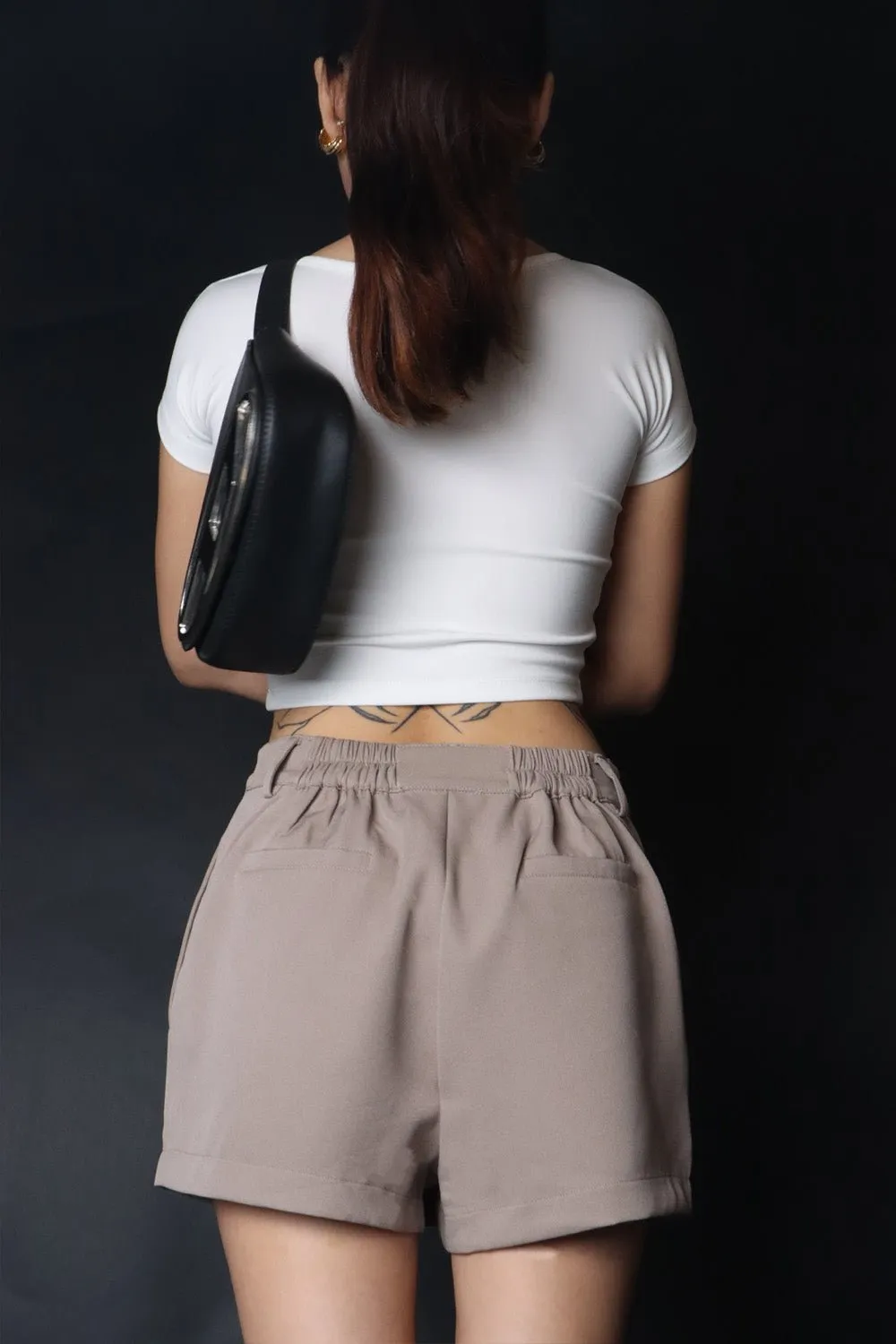Beige Xerox Tailored Shorts