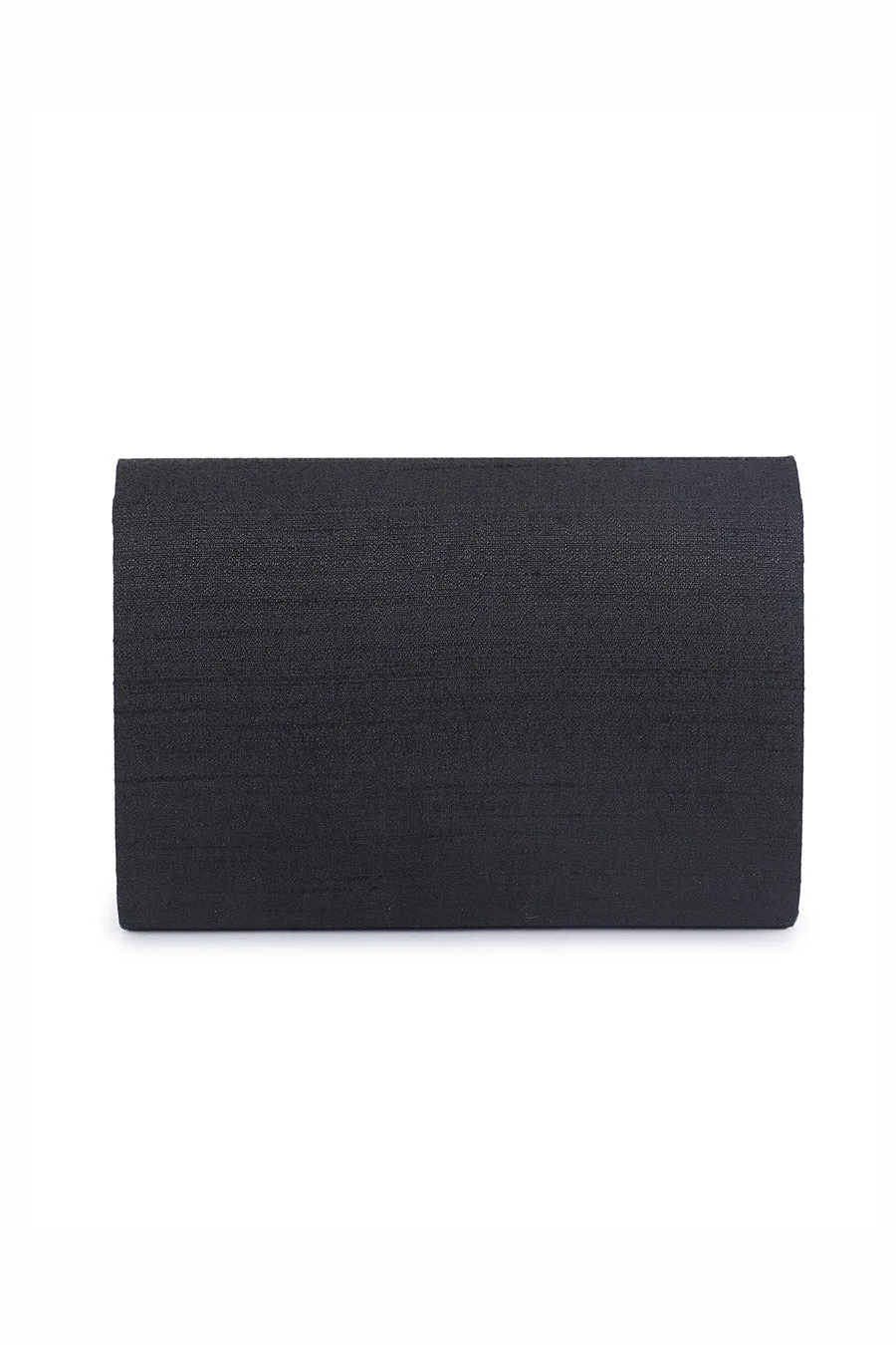 Black Mughal Empress Hand-Embroidered Clutch