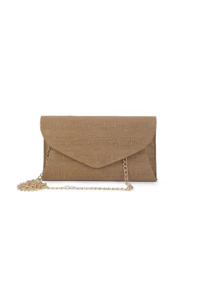 Brown Flap Clutch