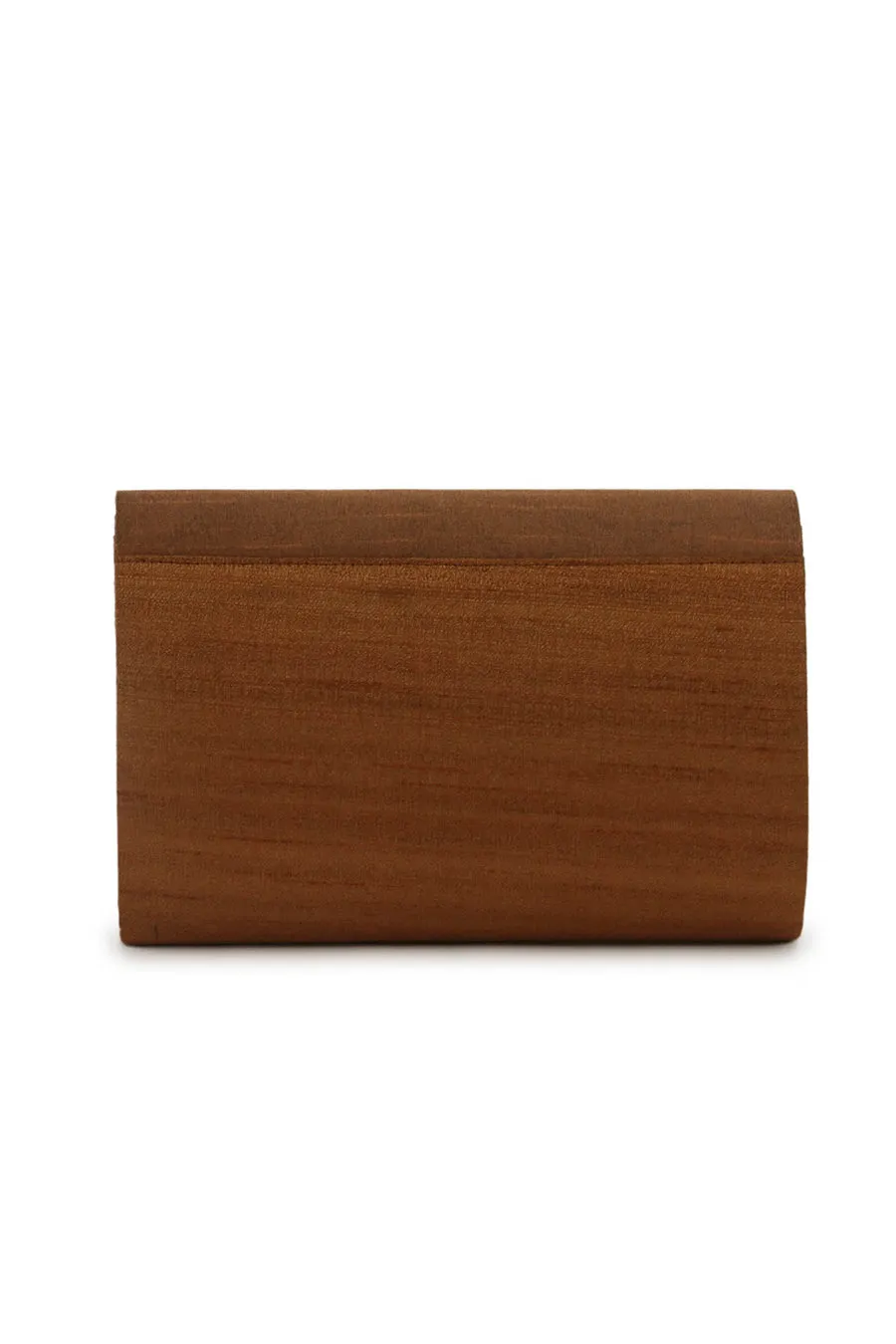 Brown Hand-Embroidered Clutch