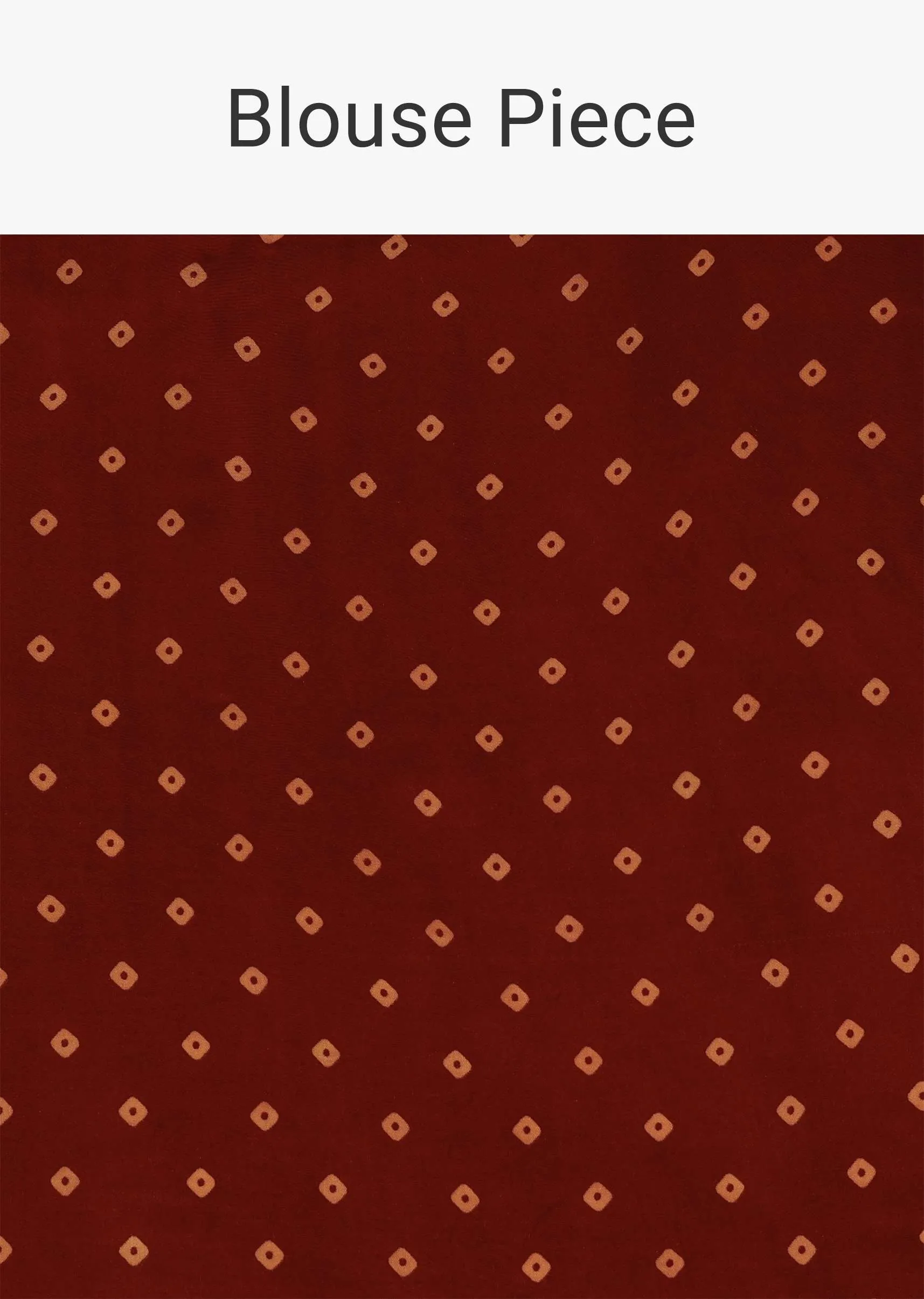 Carmine Red Saree In Satin With Ajrakh Block Print And Brocade Work