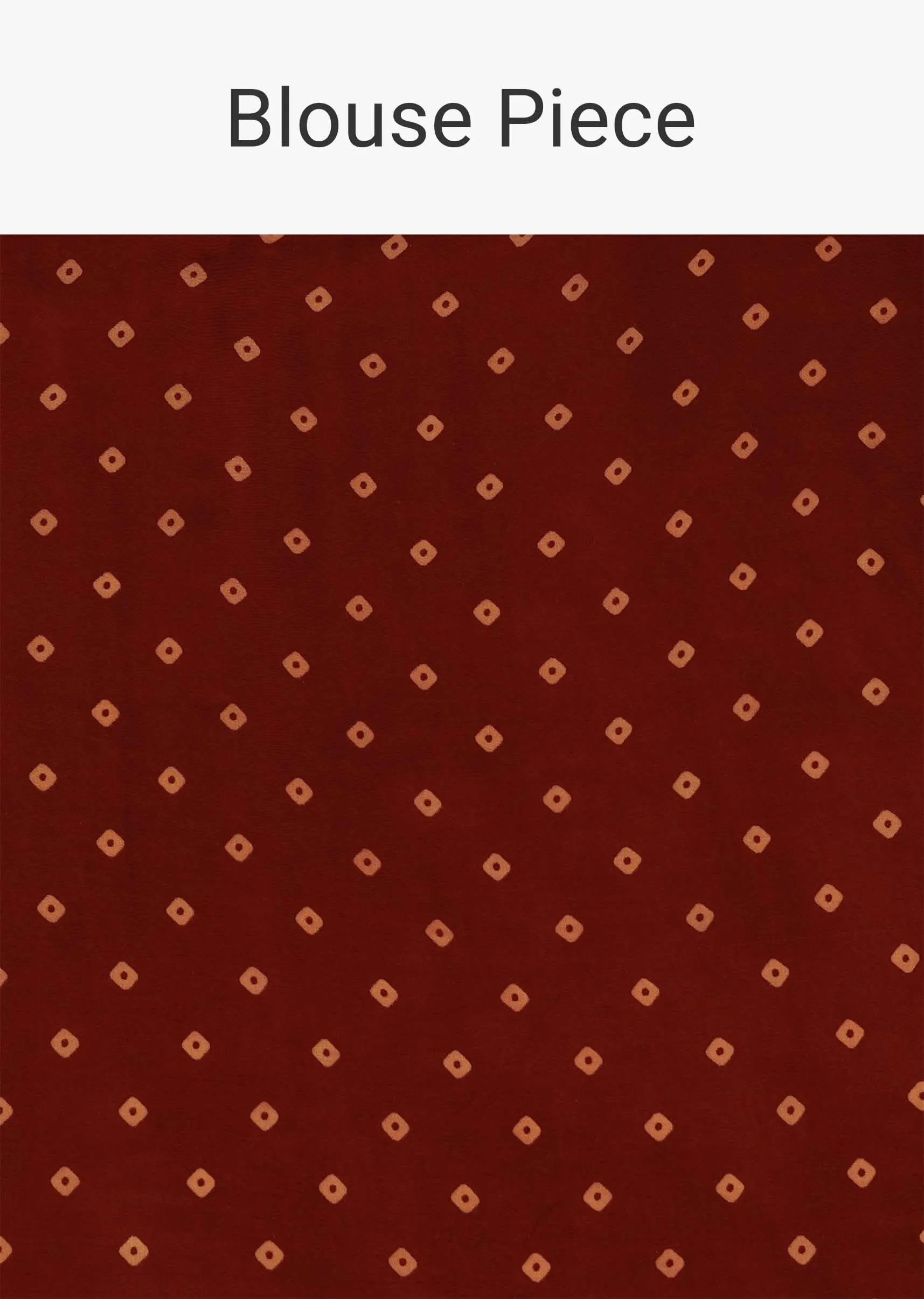 Carmine Red Saree In Satin With Ajrakh Block Print And Brocade Work