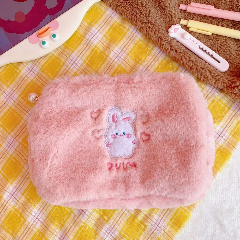 Cartoon Bear Embroidery  Clutch