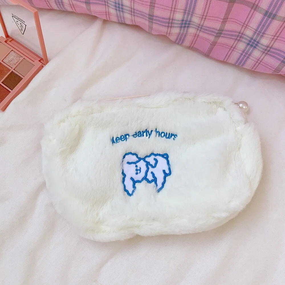 Cartoon Bear Embroidery  Clutch