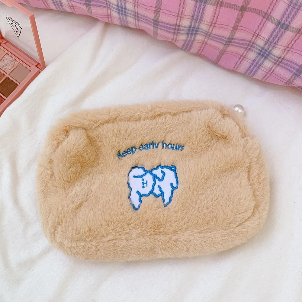 Cartoon Bear Embroidery  Clutch