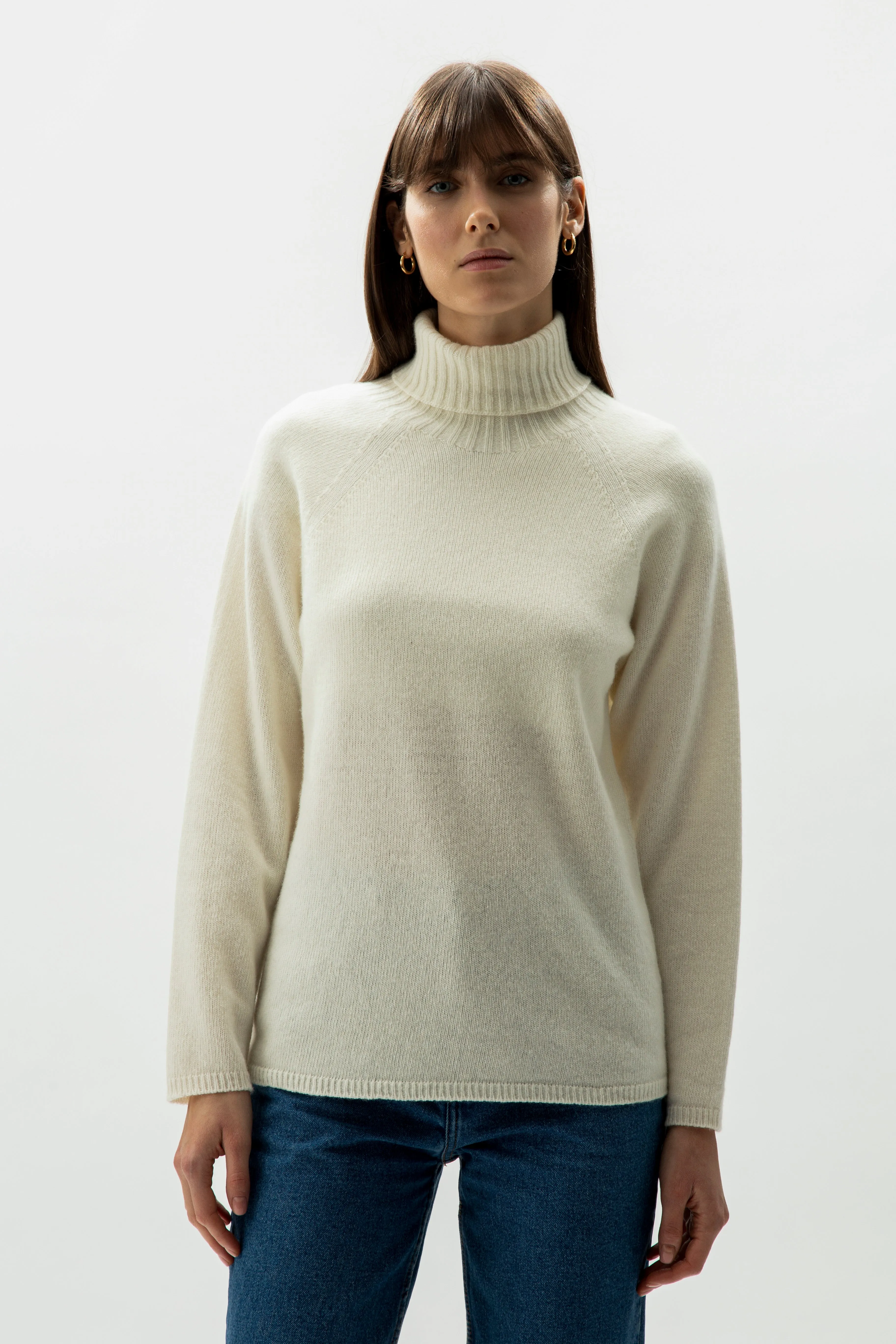 Cashmere mix turtleneck sweater (3D-Knit)