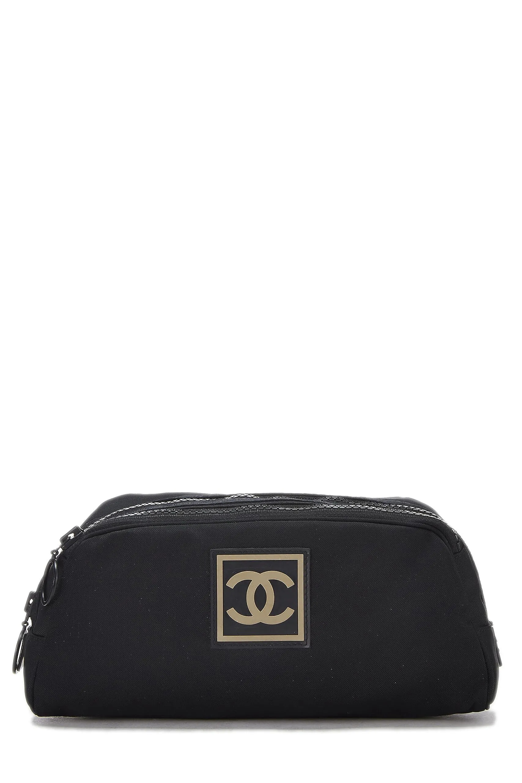 Chanel,  Black Sportline Nylon Zip Pouch, Black