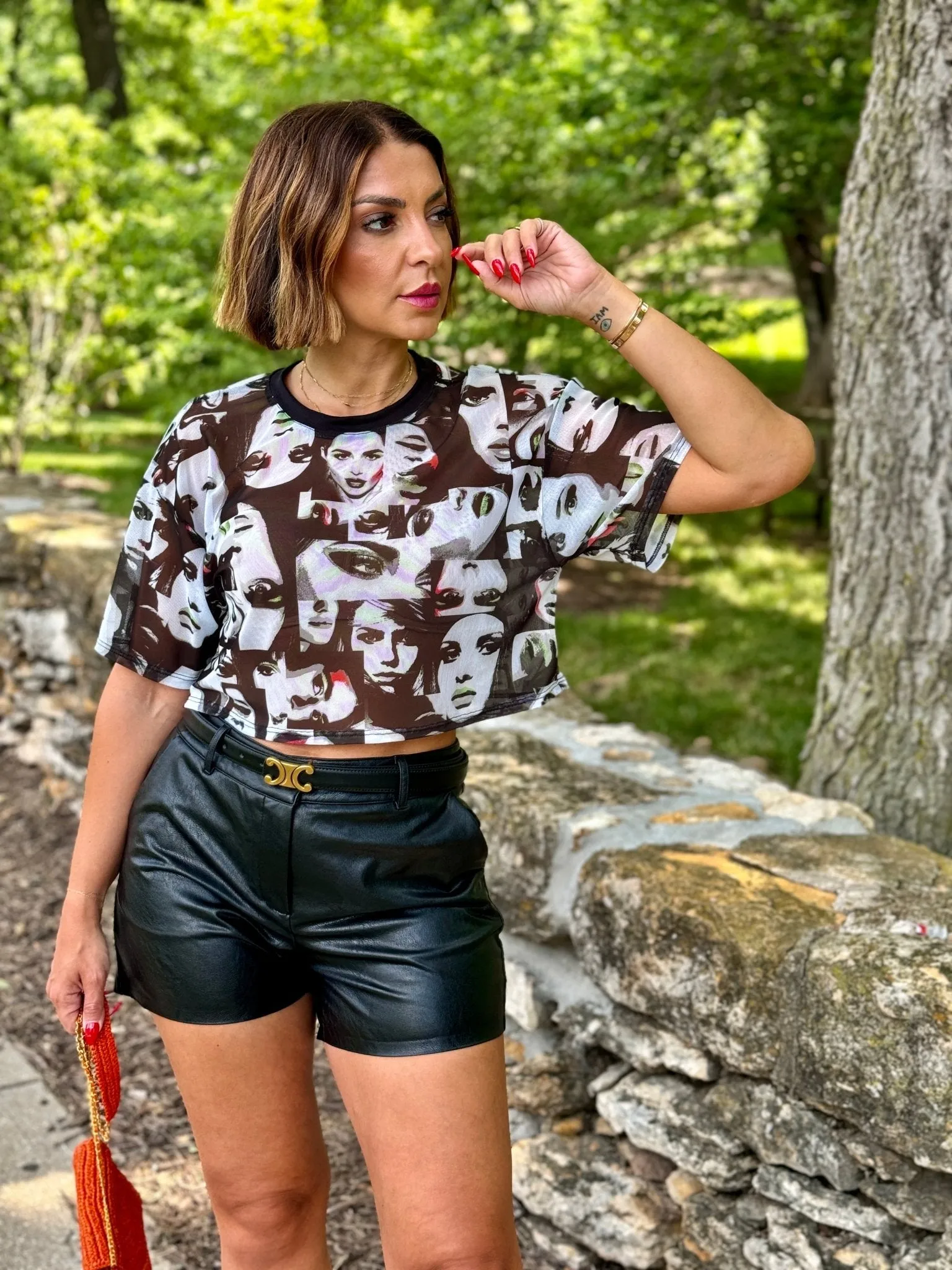 Commando Faux Leather Tailored Short (Black)