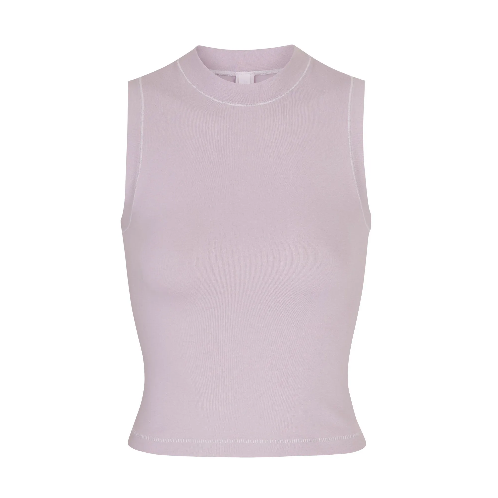 COTTON JERSEY MOCK NECK TANK | IRIS MICA