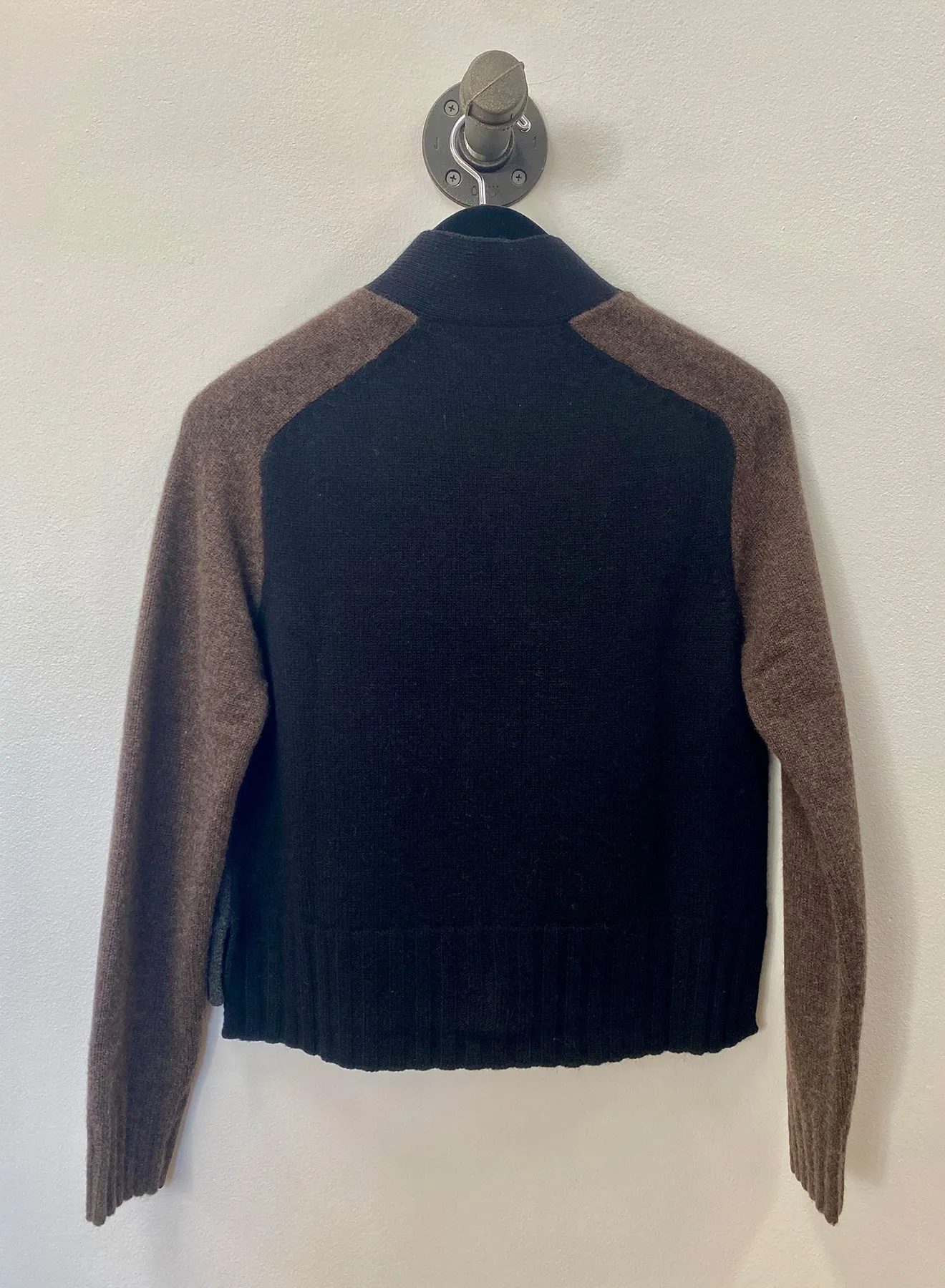 Dropped Shoulder Color Block Cardigan | Black Green Brown