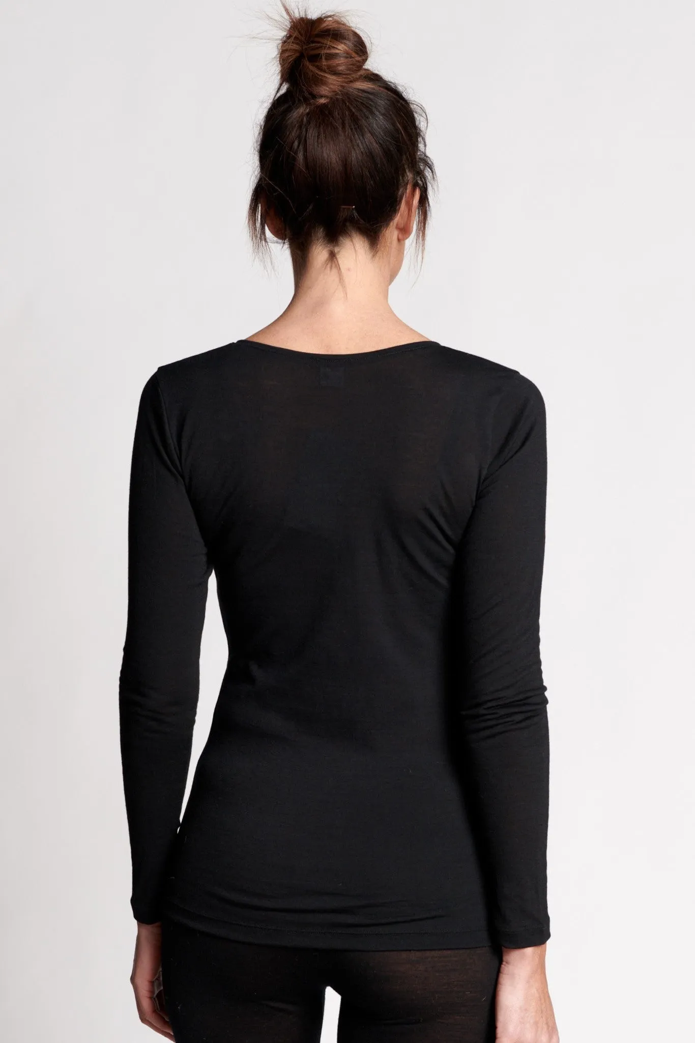 E Wool Long Sleeve with Motif Top