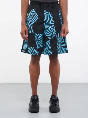 Geometric Tailored Shorts (PK-T017-051-BLUE)