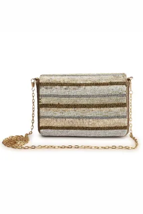 Gold Glitteratti Hand-Embroidered Clutch
