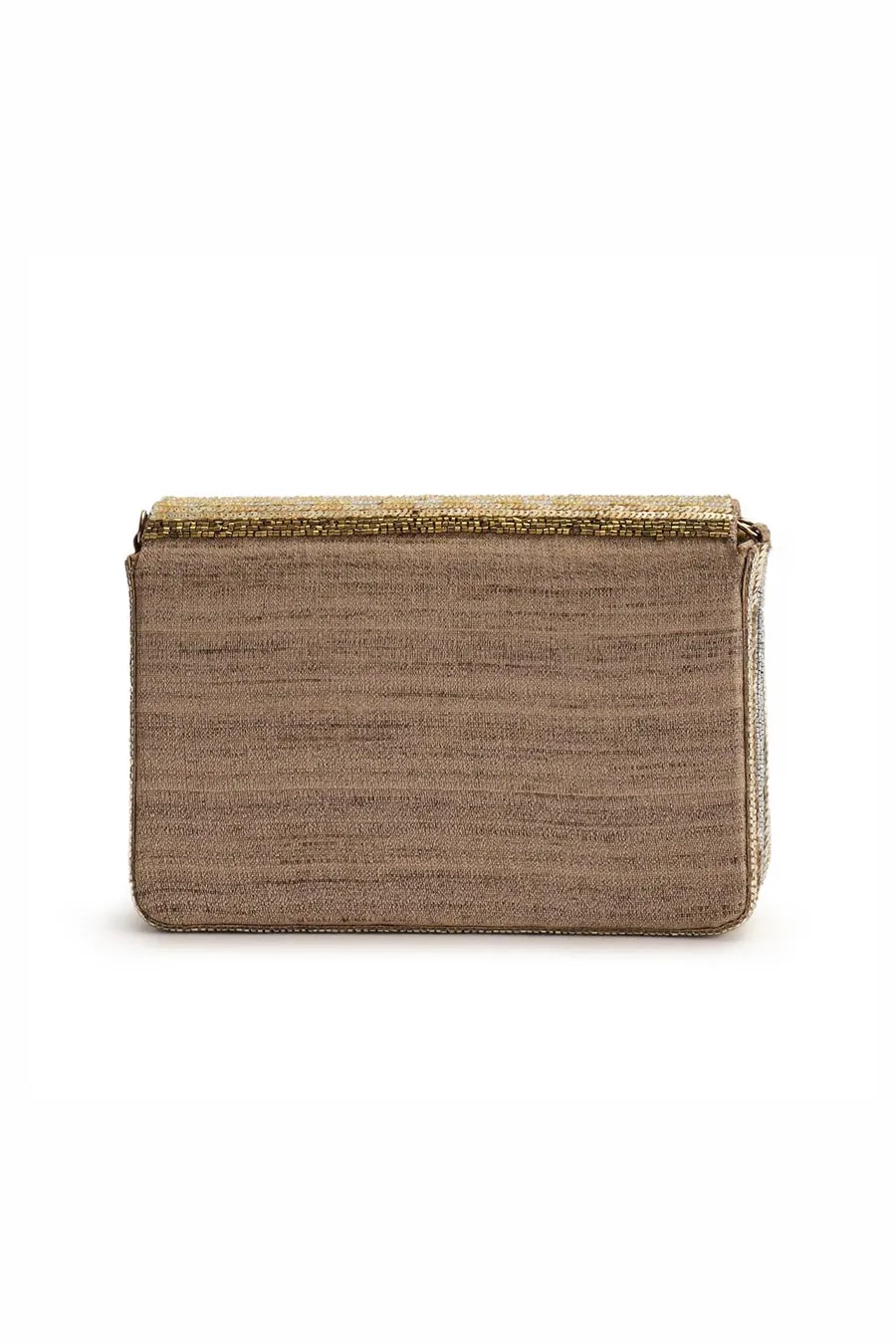 Gold Glitteratti Hand-Embroidered Clutch