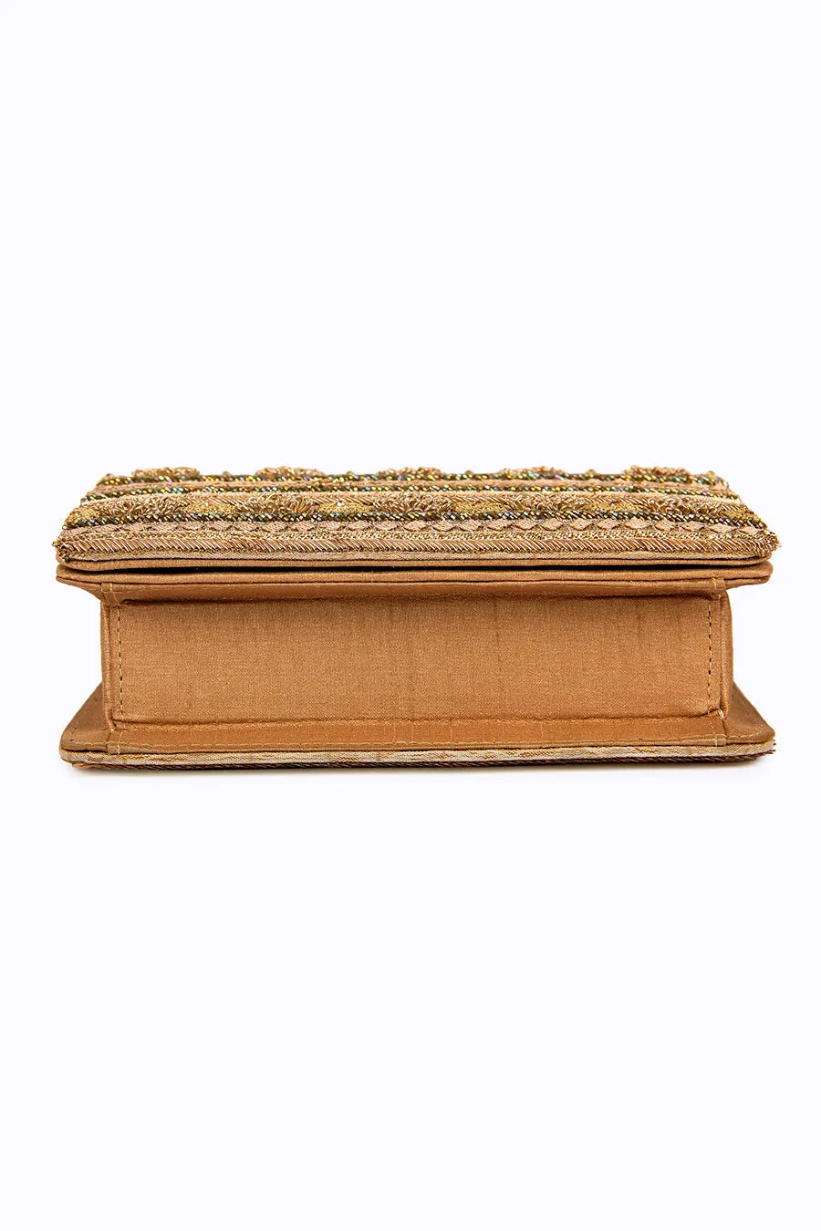 Gold Khwabeeda Hand-Embroidered Clutch