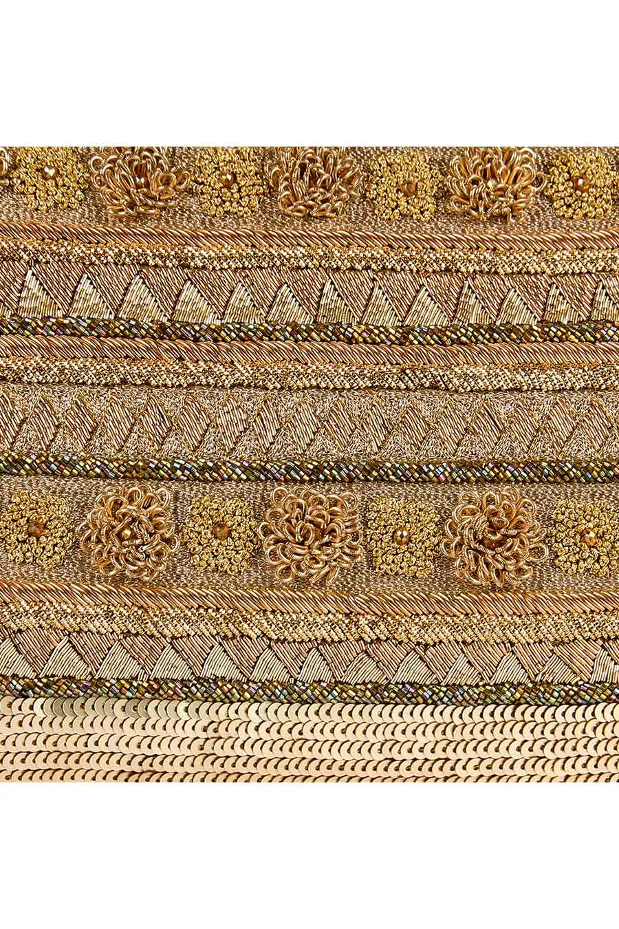 Gold Khwabeeda Hand-Embroidered Clutch