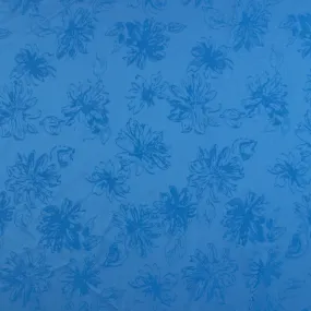 Jaquard flowers - LAURA - Electric Blue