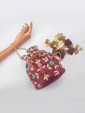 Jhoomer Embroidered Potli Bag