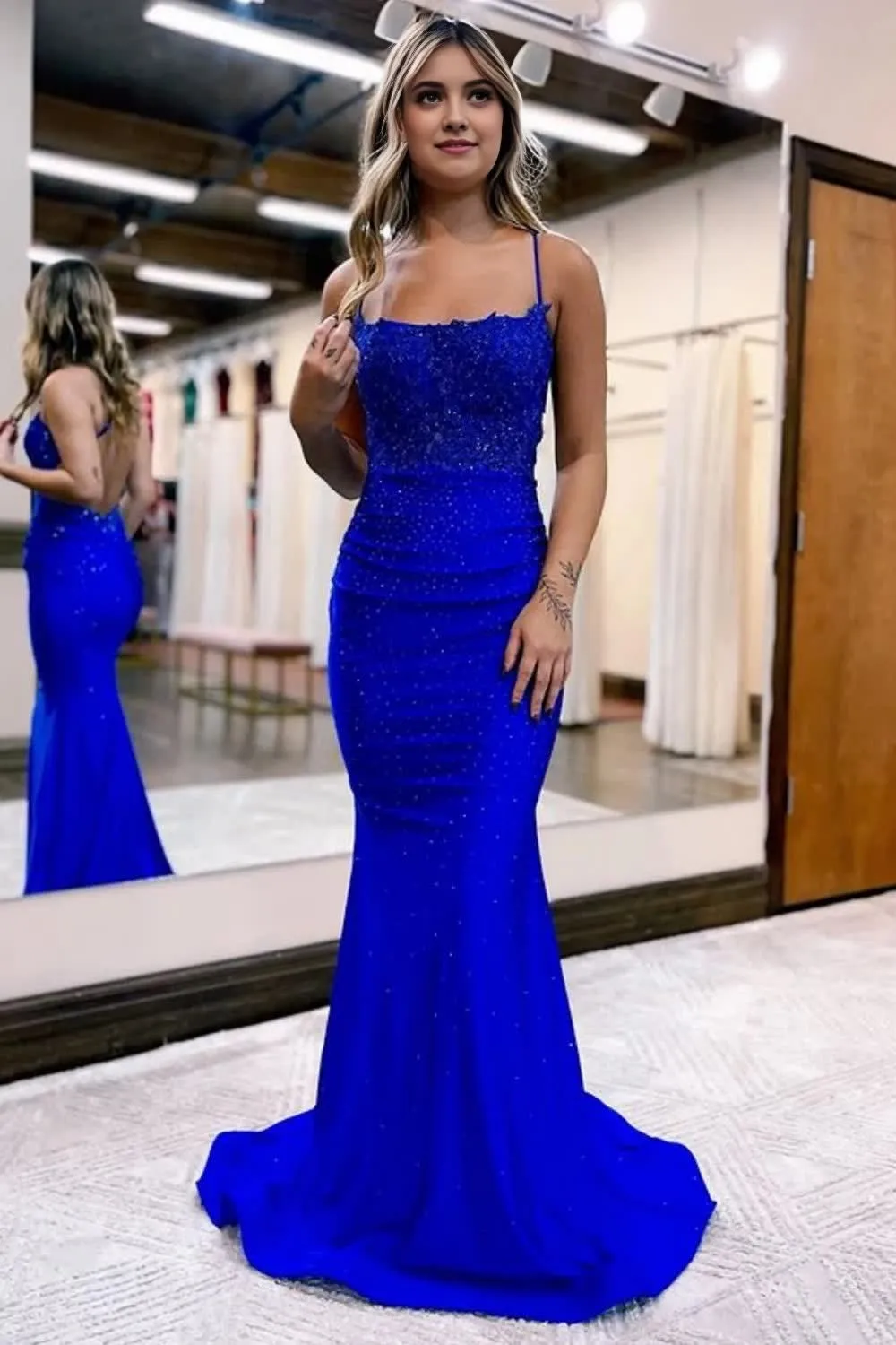 kamahe Sparkly Dark Green Beaded Long Prom Dress With Appliques Party Dresses