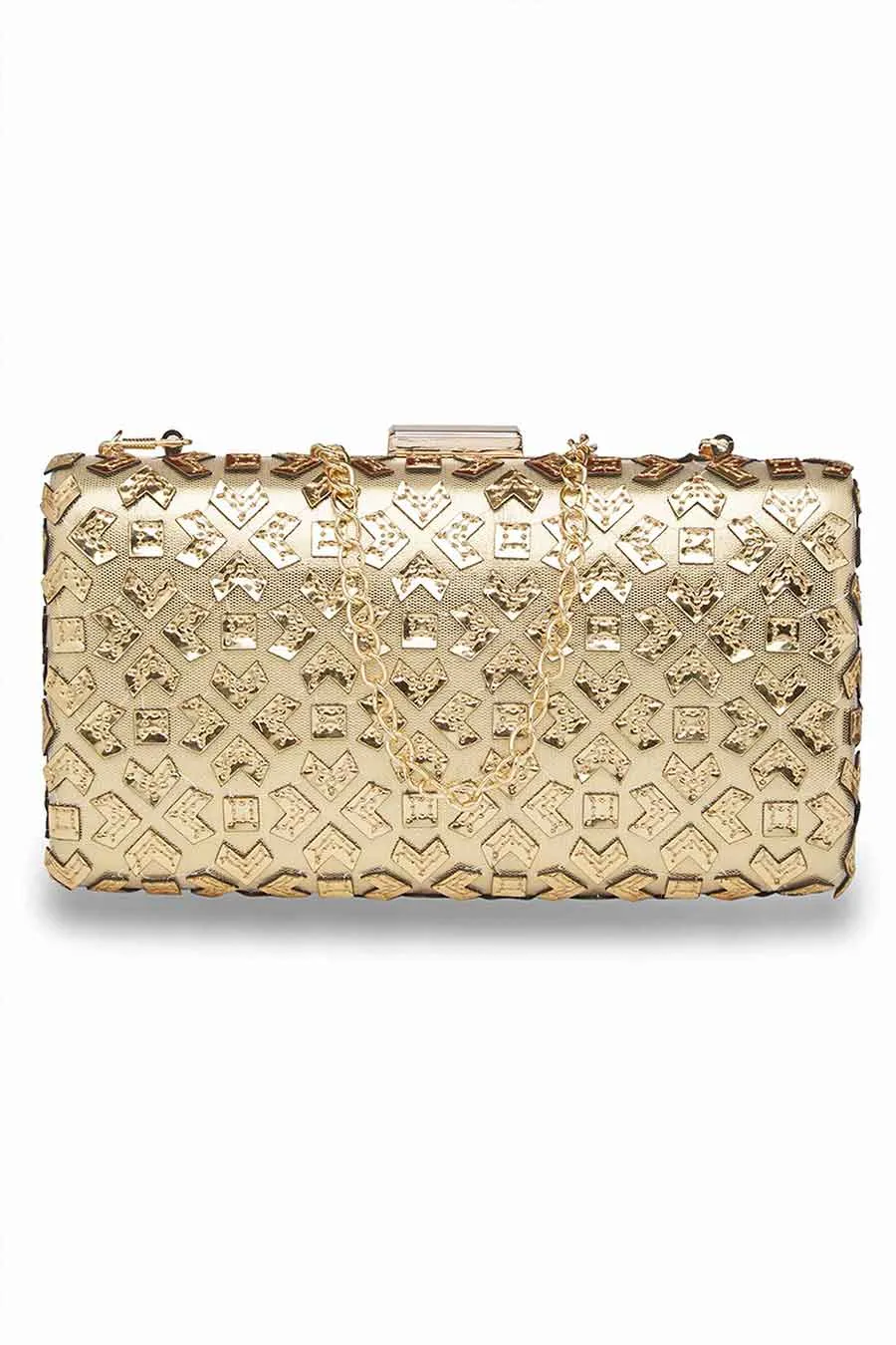 Leather Cutwork Embroidery Clutch