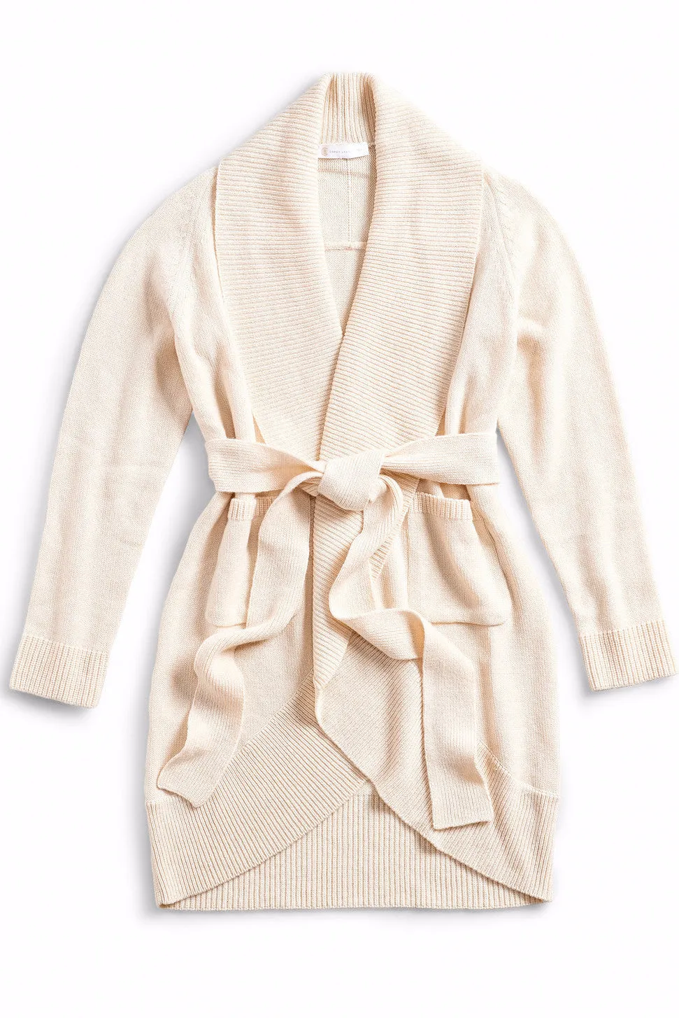LEILA Wrap Cashmere Cocoon Sweater