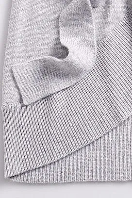 LEILA Wrap Cashmere Cocoon Sweater
