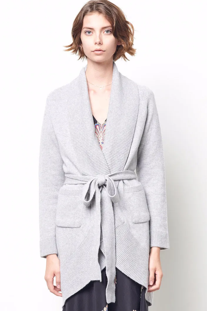 LEILA Wrap Cashmere Cocoon Sweater