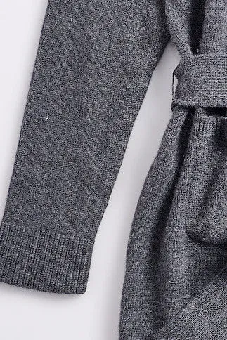 LEILA Wrap Cashmere Cocoon Sweater