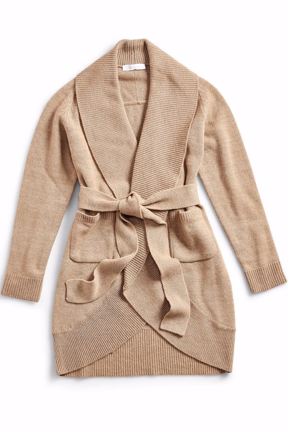 LEILA Wrap Cashmere Cocoon Sweater
