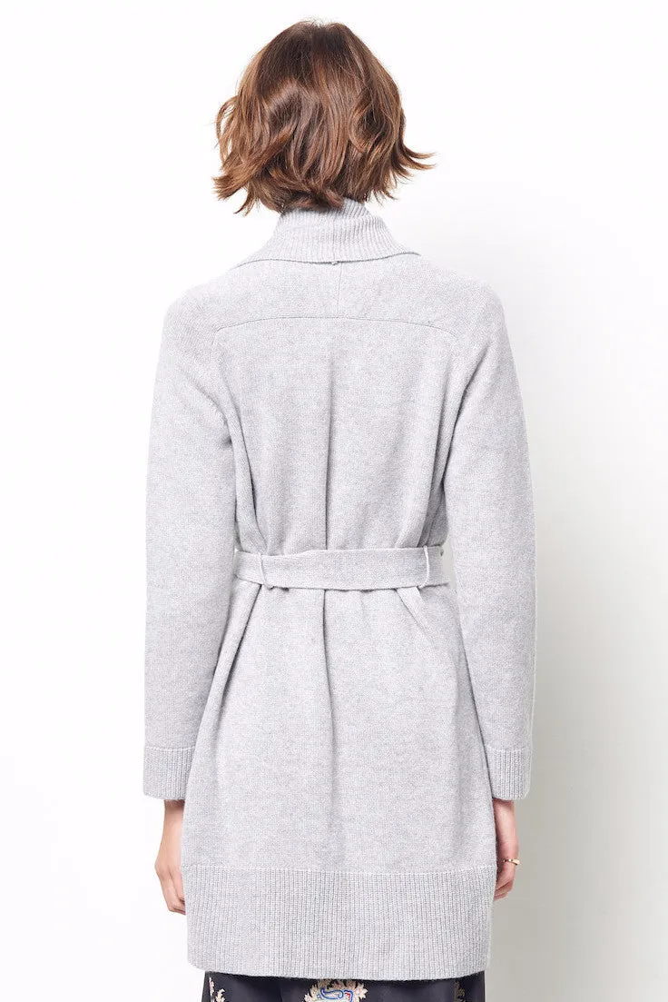LEILA Wrap Cashmere Cocoon Sweater