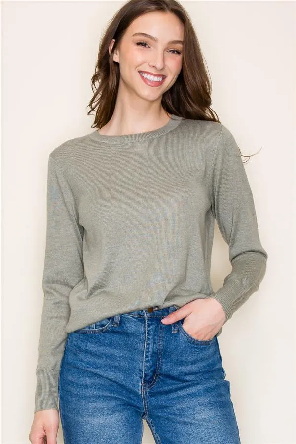 Lightweight, Soft Crew Neck Sweater
