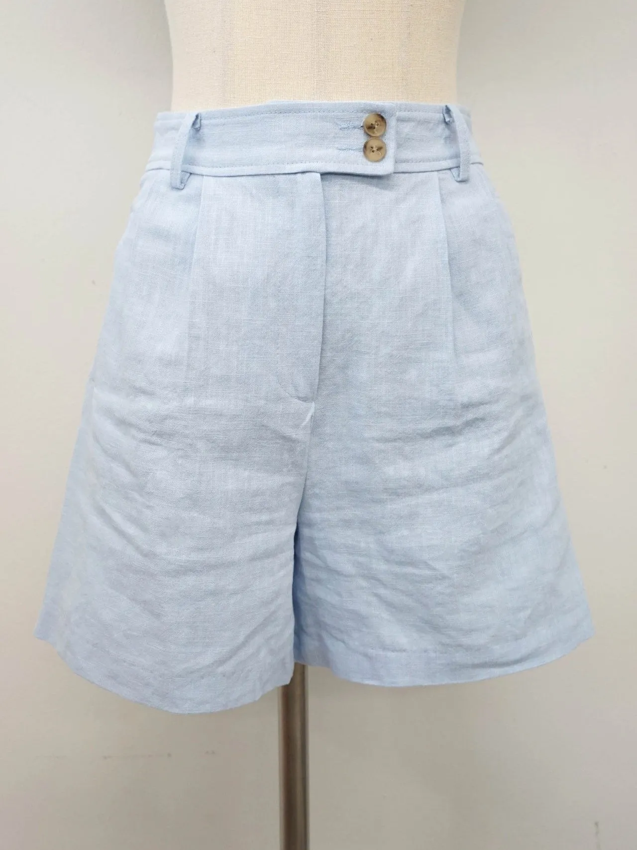 LINEN TAILORED SHORTS