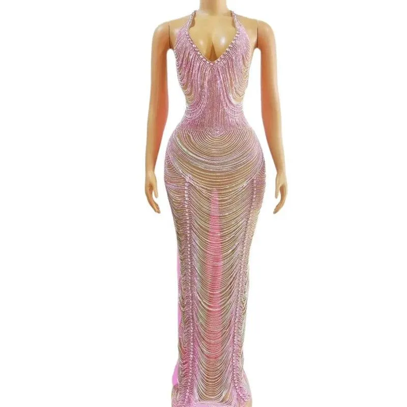 Luxury Club Dresses Sexy Beaded
