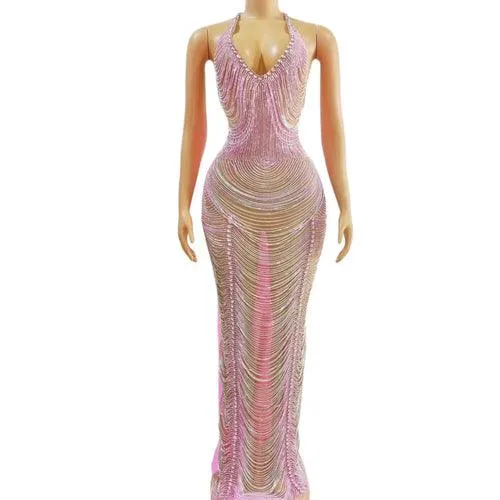 Luxury Club Dresses Sexy Beaded