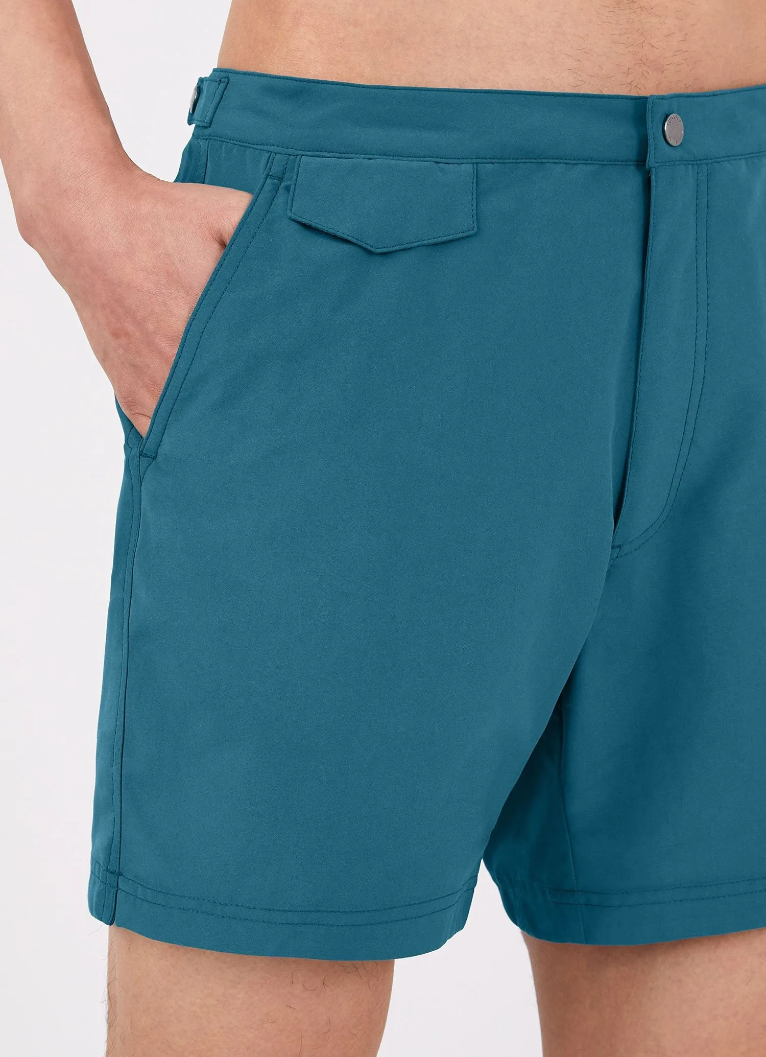Men's Tailored Swim Short in Lagoon Blue