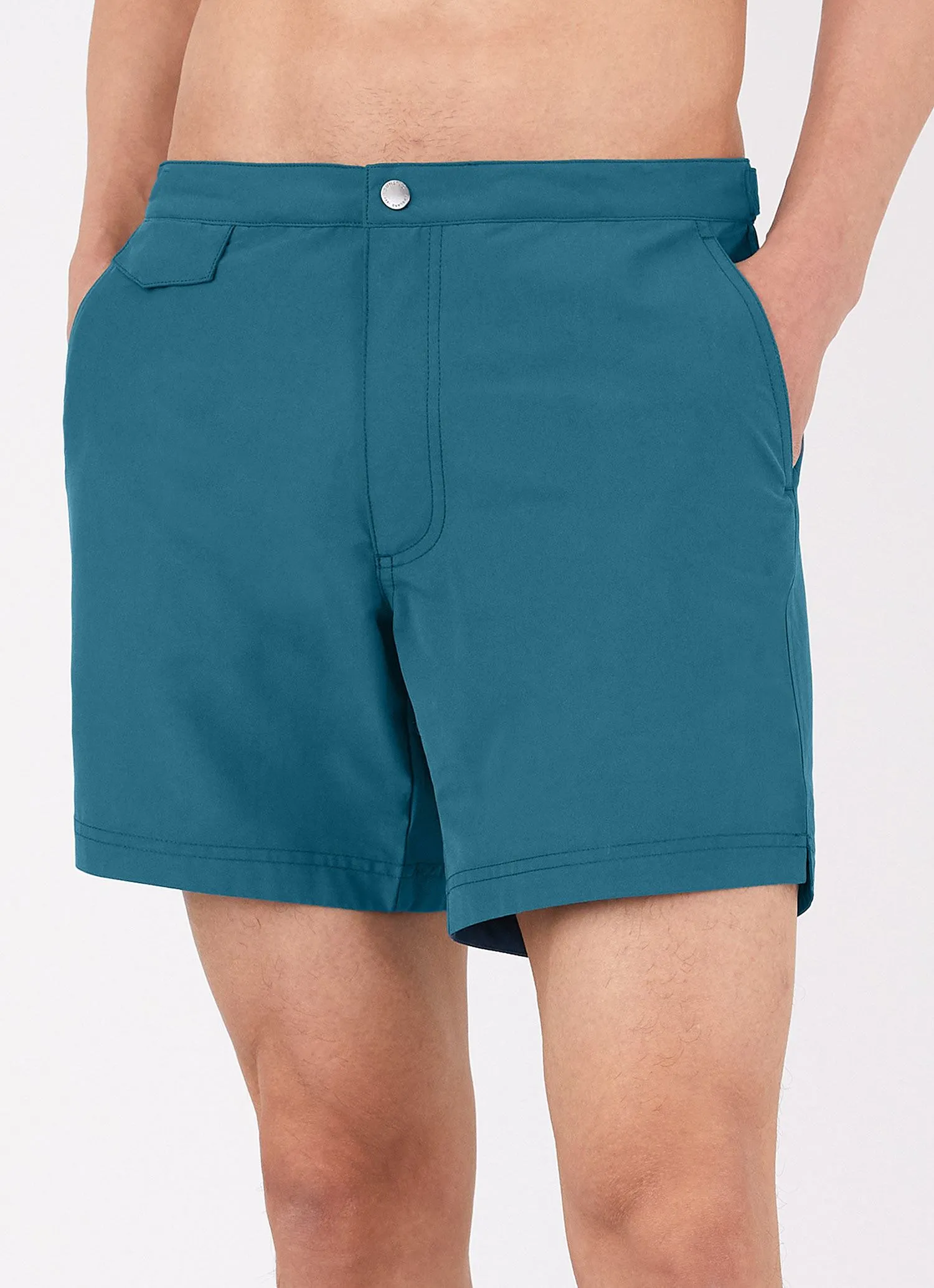 Men's Tailored Swim Short in Lagoon Blue
