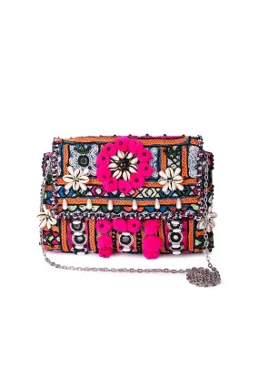 Multicolour Beachy Boho Clutch
