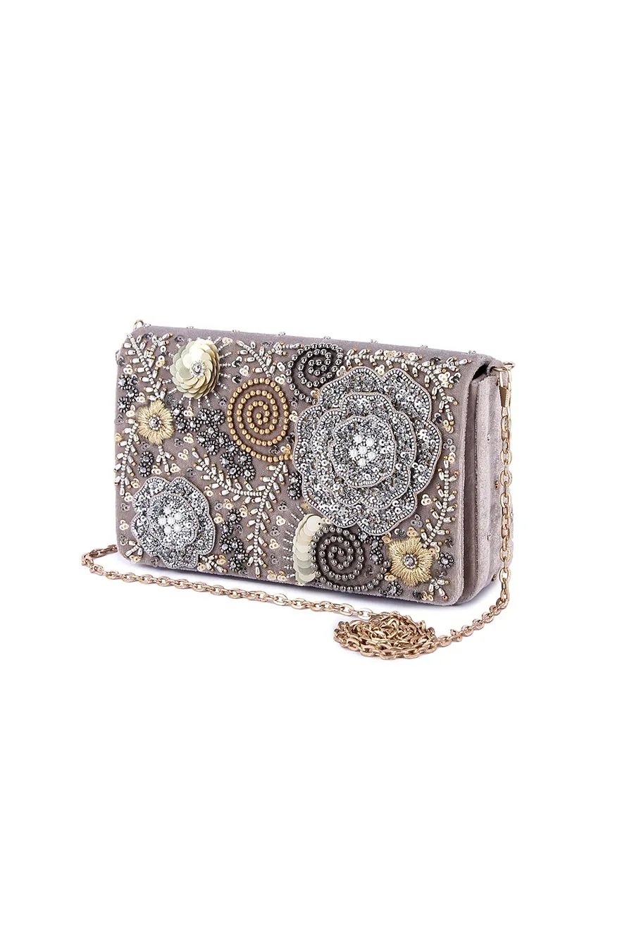 Multicolour Foolwati Embroidered Clutch