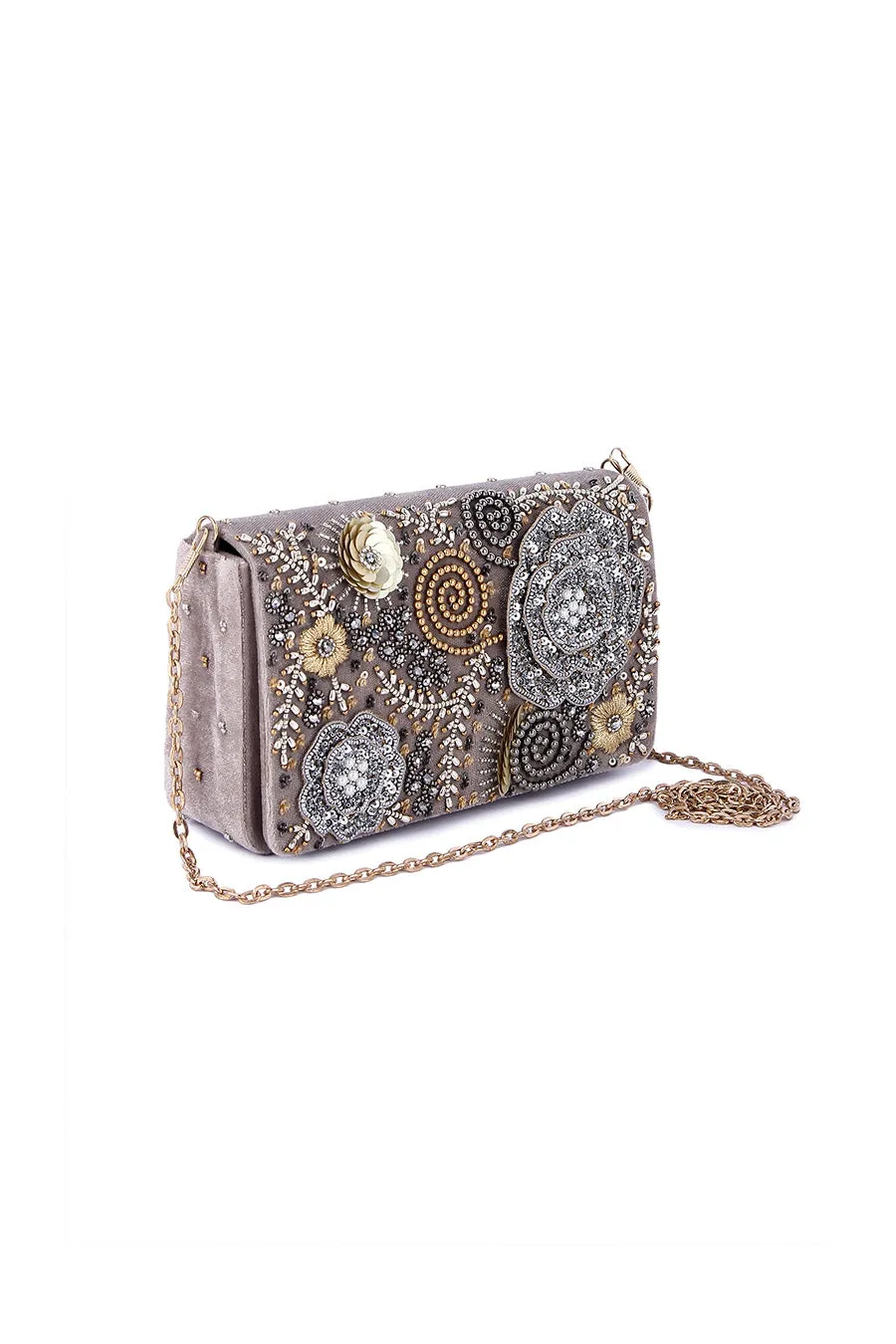 Multicolour Foolwati Embroidered Clutch
